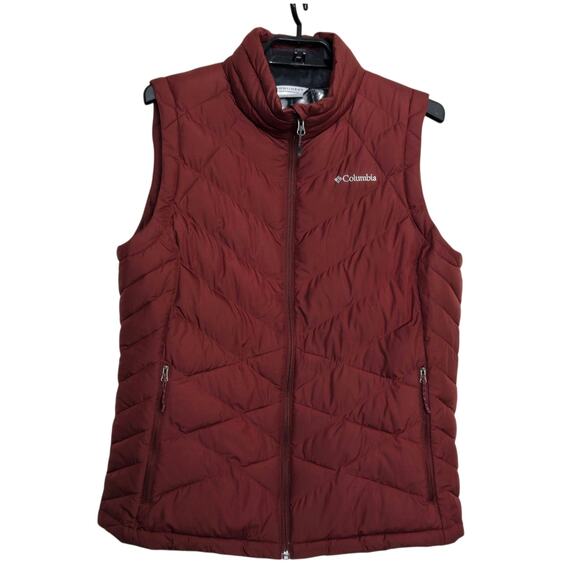 Womens Columbia Heavenly Vest Size XL Red Maroon Omni-Heat Quilted - Picture 1 of 8